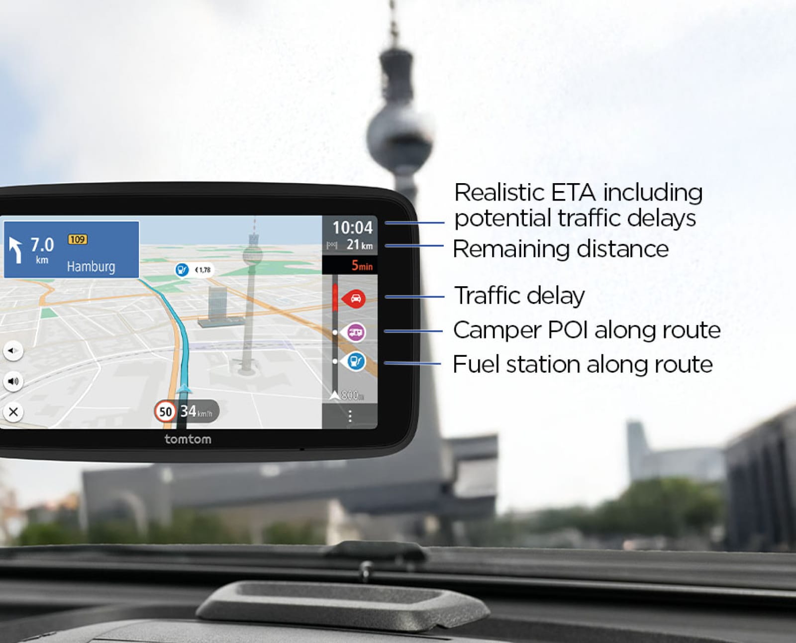 GO Camper tour device UI